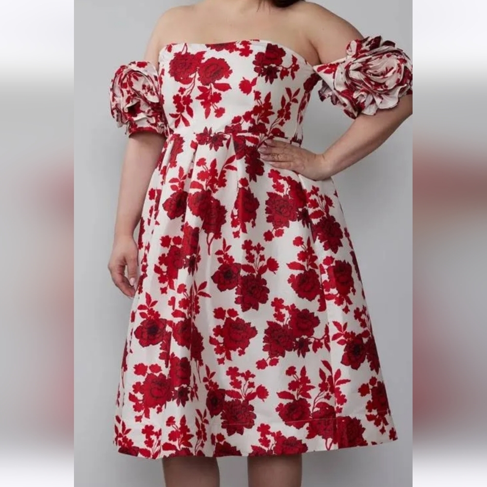Ny & co red and white dress 3x